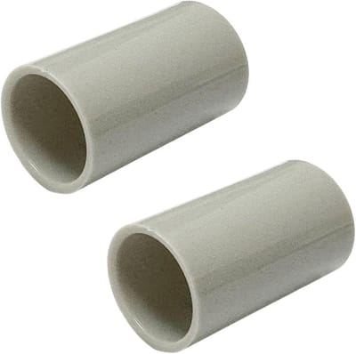 Set van 2 Rechte Koppelingen voor Buis 16 mm Grijs IP40