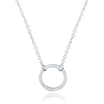 Hippe dames ketting Circle Zilverkleurig