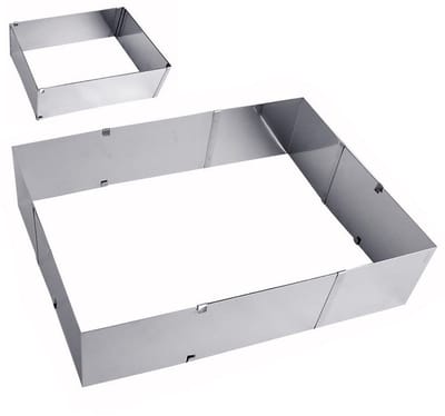 Orion Serie - Regelbare Bakvorm - Roestvrij Staal - 24-46x20-38 cm - Veilig voor Voedsel