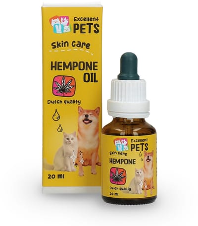 Excellent Pets Hennep olie Hond & Kat 20 ml - Omega 3 - CBD-houdend - Gevoelige huid & vacht - Huidverzorgingsmiddel - Hennepzaad Druppels - Hemp One