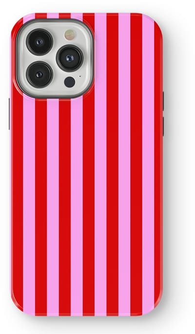 DripCase Gestreept Hoesje geschikt voor iPhone 13 Pro | Backcover met Mag | Stripes Motief | Trendy Case geschikt voor iPhone 13 Pro met Strepen Candy Stripes