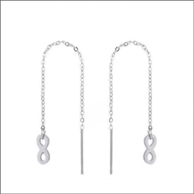 Aramat Jewels | Oorhangers | RVS Infinity Doortrek Oorbellen Diverse Kleuren - Oneindig Symbool Hangers | | | | | | Kinderen, Volwassenen | Verkleurd niet