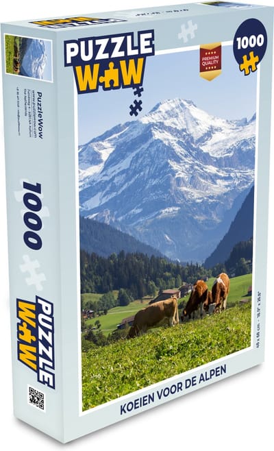Puzzel Koeien voor de Alpen - Legpuzzel - Puzzel 1000 stukjes volwassenen