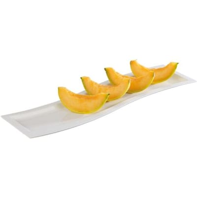 GGM Gastro (6 Stück) GN-Tablett 2/4 - SINUS - Melamin - Höhe: 20mm - Weiß