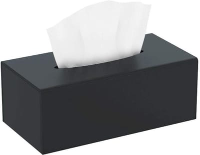 Famanu – Acryl zakdoekbox met magneetdeksel, 25 x 13 x 9 cm, ideaal voor het organiseren van zakdoeken in badkamer, slaapkamer en kantoor