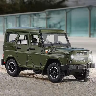 1/18 Uaz Hunter Legering Auto Model Diecasts Metaal Off-Road Voertuigen Auto Model Simulatie Geluid Licht Verzameling Kinder Speelgoed Cadeau gray