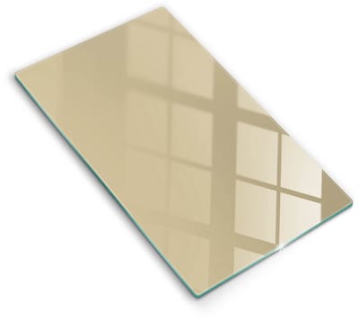 Wallfluent Glazen Snijplanken - Beige Snijplanken Glas - 30 cm x 52 cm - Beige Snijplanken van Glas - Hittebestendige Glazen Snijplank - Decoratieve Glazen Snijplank - Glazen Snijplank met Antislip
