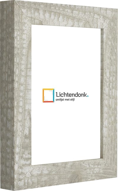Fotolijst - Wit Houtskool - Fotomaat 10x15 - Helder glas - Art.nr. 10109921710152