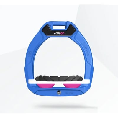 Veiligheidsstijgbeugels Paardrijden Hellend Grip Blauw/Wit/Roze Kind Flex-On Safe-On