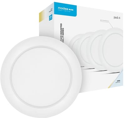 Modee LED Paneel Rond Opbouw - 18W - 1980lm - 21.5x3cm - 4000K - Neutraal Wit - 4 stuks