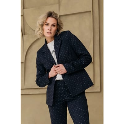 Trui Zizo Sila Jacket FA.25.SIL.305 Navy/Silver