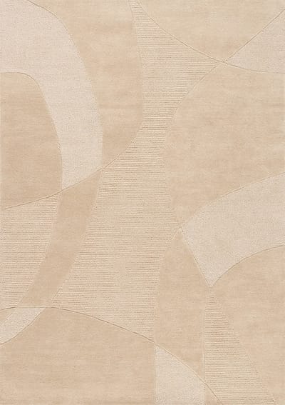 Acsento Piana Dark Beige Vloerkleed - 160 x 230 cm - Beige - Rechthoekig - Wol - Eetkamer, Woonkamer - Geometrisch - Modern