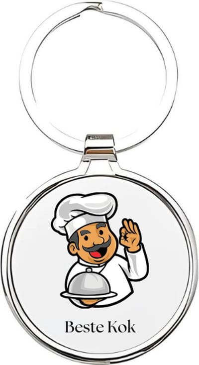 Akyol - beste kok Sleutelhanger - Kok - chefkok - chef - chefkok - keukenmedewerker - koken - eten - restaurant - keukenmeester - keuken - kelner - sterrenchef - 4 x 7,5 CM
