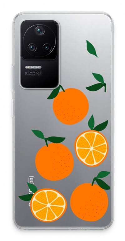 Case Company® - Hoesje geschikt voor Xiaomi Poco F4 hoesje - Will you be my clementine - Soft Cover Telefoonhoesje - Bescherming aan alle Kanten en Schermrand