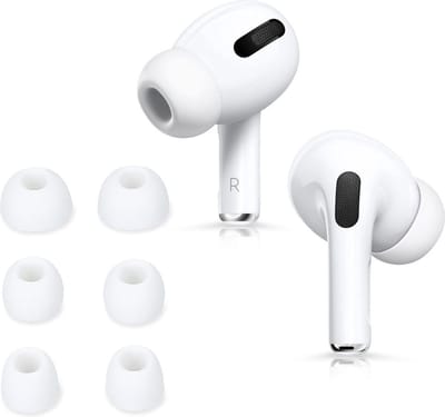 kwmobile 6x cover voor in-ear oortjes geschikt voor Apple Airpods Pro 2 / Pro 1 - Vervangende oordopjes van siliconen in wit - 3 maten