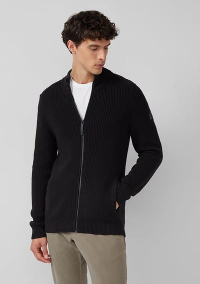 s.Oliver - male - Gestructureerd vest met steekzakken en ritssluiting