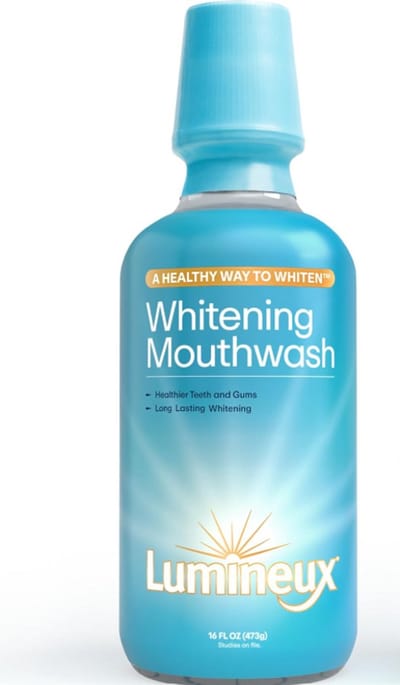 Lumineux Whitening Mondwater 473 ml – Peroxidevrij – Alcohol-, Fluoride- & SLS-vrij – Wittere Tanden Zonder Gevoeligheid