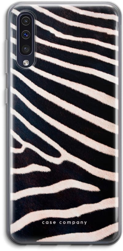 Hoesje geschikt voor Samsung Galaxy A50 hoesje - Zebra - Soft Cover Telefoonhoesje - Bescherming aan alle Kanten en Schermrand