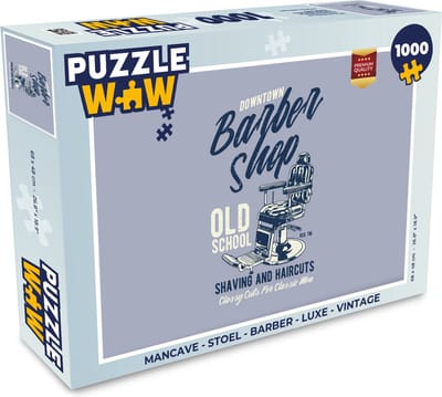 Puzzel Mancave - Stoel - Barber - Luxe - Vintage - Legpuzzel - Puzzel 1000 stukjes volwassenen