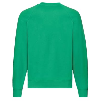Fruit of the Loom Heren Klassiek Raglan Sweatshirt (Kelly Groen)