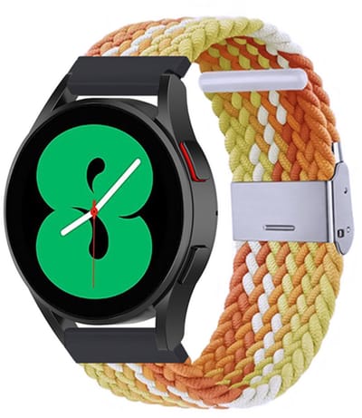 By Qubix - Braided nylon bandje - Geel / oranje - Geschikt voor Xiaomi Redmi Watch 5 Active / Redmi Watch 5 Lite