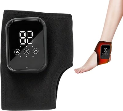 Draadloze Voetmassageapparaat met 3 Vibratiemodi en 3 Warmte-instellingen voor Diepe Ontspanning, Draagbare Massager voor Pijn en Vermoeide Benen