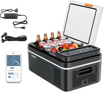 Succebuy 20L Koelbox met Compressor – Koelkast & Vriezer – 12/24V Auto & 230V – Ideaal voor Camping, Roadtrip & Vakantie