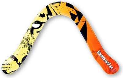 boomerangfantiger-r 22 cm rechts tijger boomerang