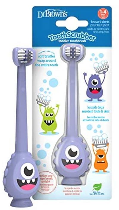 Peuter Monster Tandenborstel met Drievoudige Borstelkop en Zachte Haren