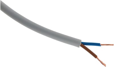 Kabel HO5VVF 2x1,5mm2 Grijs 10m Trommel voor Huishoudelijk Gebruik