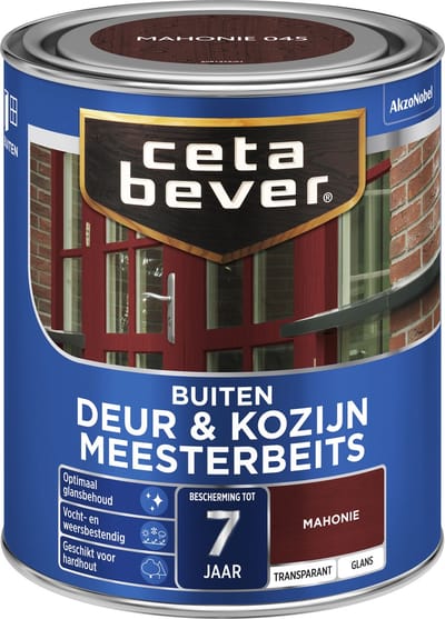 Cetabever - Meesterbeits Deur & Kozijn Transparant Glans - Mahonie - 750 Ml