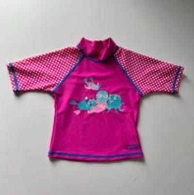 Zoggs - zwemtshirt - roze - korte mouwen - maat 6-12 maanden