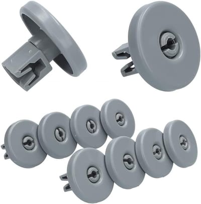 Vaatwasserwielen Set - Korfrollen Vaatwasser - Mand Reparatie - Hittebestendig Kunststof - 16 Stuks - Wit