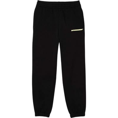 Lacoste Flanellen broek met logo voor dames (Zwart)