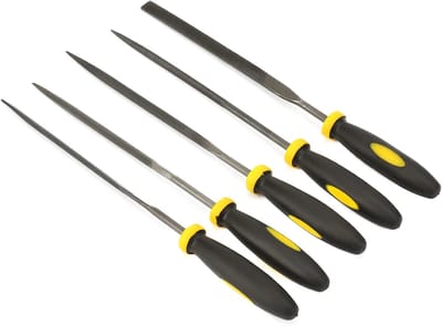 Platte Vijlenset - Stalen Raspen - Metaal Bewerken - Ergonomisch Handvat - Set van 3 - Multicolor