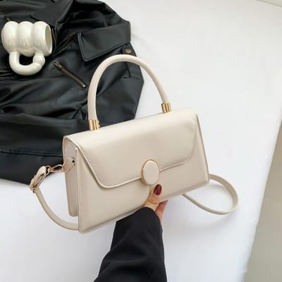Gepersonaliseerde Trendy en Mooie Handtas voor Dames voor Onderweg Nieuwe One-shoulder Crossbody Tas Eenvoudige en Modieuze Kleine Vierkante Tas beige