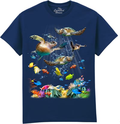 Schildpad Turtle Reef The Coloured House T-shirt M