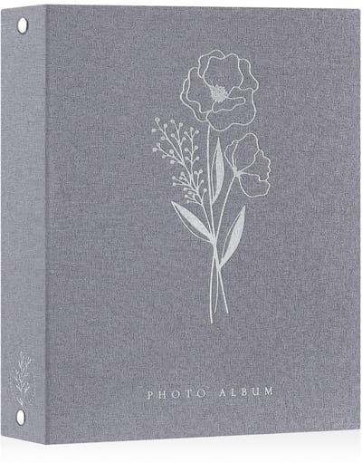 Dailygoods- Fotoalbum A4 50 foto's - Insteekalbum - Luxe linnen hoes - Waterdicht - Zuurvrij - Elegant design - Fotoboek