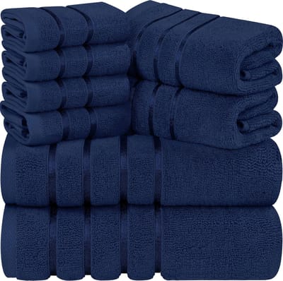 Unyqoos ® Luxueuze 8-delige Handdoekenset met Hoogwaardige Absorptie en Sneldrogende Eigenschappen