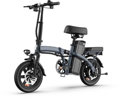Qekud F1L Elektrische Vouwfiets - 14" E-Bike met Dubbele Vering - 250W Motor - 48V 7.5Ah Uitneembare Accu - Schijfremmen - Comfortabele Stadsfiets