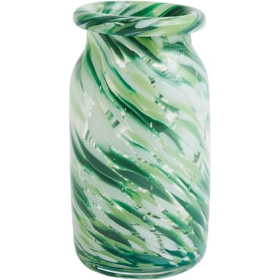 HAY Splash Vaas - green swirl - S roll neck