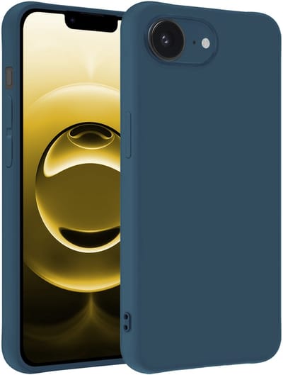 Hoesje - Geschikt voor Apple iPhone 16e - Sterk & Shockproof - Hoes Cover - Siliconen Case - Telefoonhoesjes - Donkerblauw