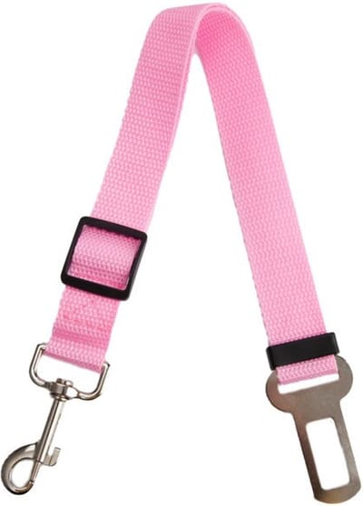 Hondengordel voor Auto – Verstelbare gordel – Hondenriem – Veiligheid voor de hond – poezen gordel – Huisdier gordel – 45-72cm - Roze