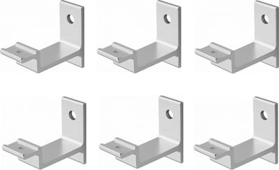 Hermeta leuninghouder - 3541-01 - Aluminium - Keilbout bevestiging - Vlak zadel - 6 stuks
