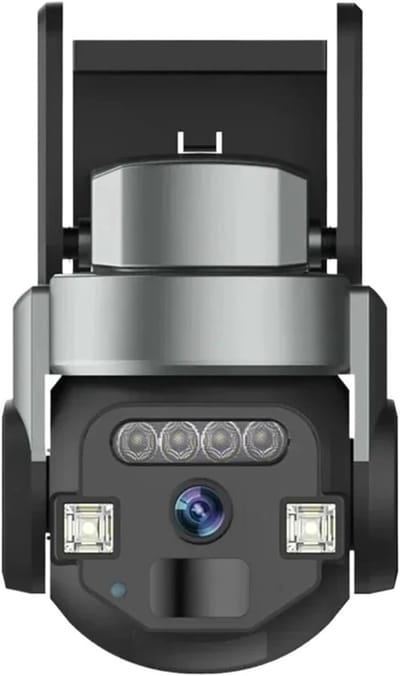 Beveiligingscamera - PTZ camera - Huis bewaken - Dubbel scherm - 5MP - Wit