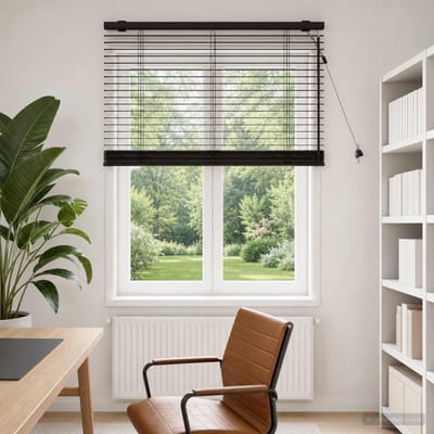 vidaXL - Venetiaanse - jaloezie - Donkerbruin - 70 - x - 160 - cm - 35 - mm