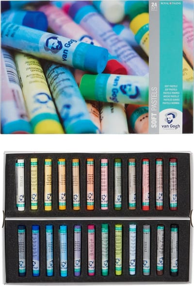 VAN GOGH 24 KLEUREN Zacht PASTEL kunstenaars Set. Kunstenaars Tekening zachte pastels