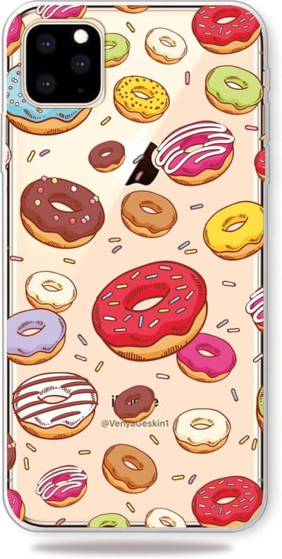 Peachy Vrolijk Flexibel Donuts Hoesje geschikt voor iPhone 11 Pro TPU case - Doorzichtig