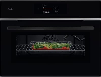 AEG TK8NK721B 8000 Inbouw Combi Oven met Magnetron 45 cm - 44 Liter - CombiQuick - Kerntemperatuursensor - WiFi - Zwart