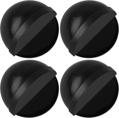 Zelfklevende Deurstopper Set van 4 - Ovalen RVS Deurstopper met Rubber Bumper voor Wandbeveiliging in Slaapkamer, Badkamer en Kantoor, Geen Boren Nodig